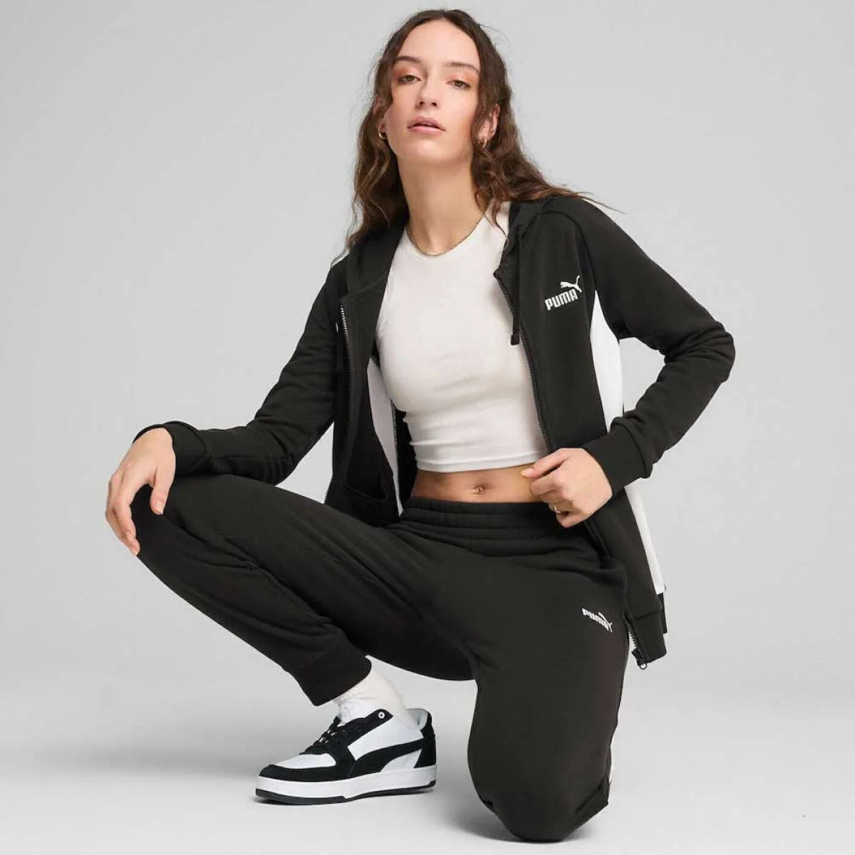 PUMA Komplet trenerka HOODED SWEAT SUIT TR CL - 685077-01