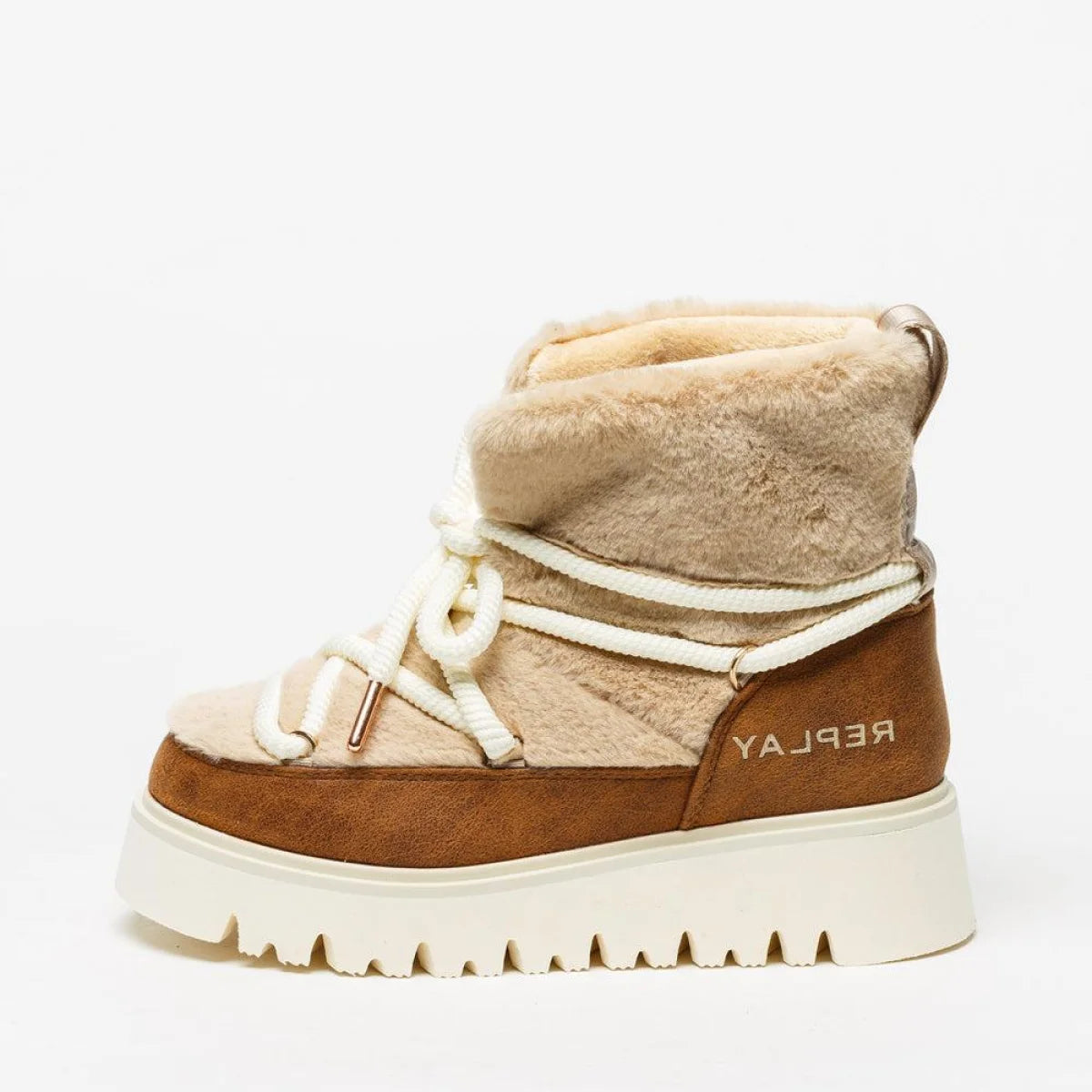 REPLAY Čizme MELROSE BROWN BEIGE - RF2H0014S-0211